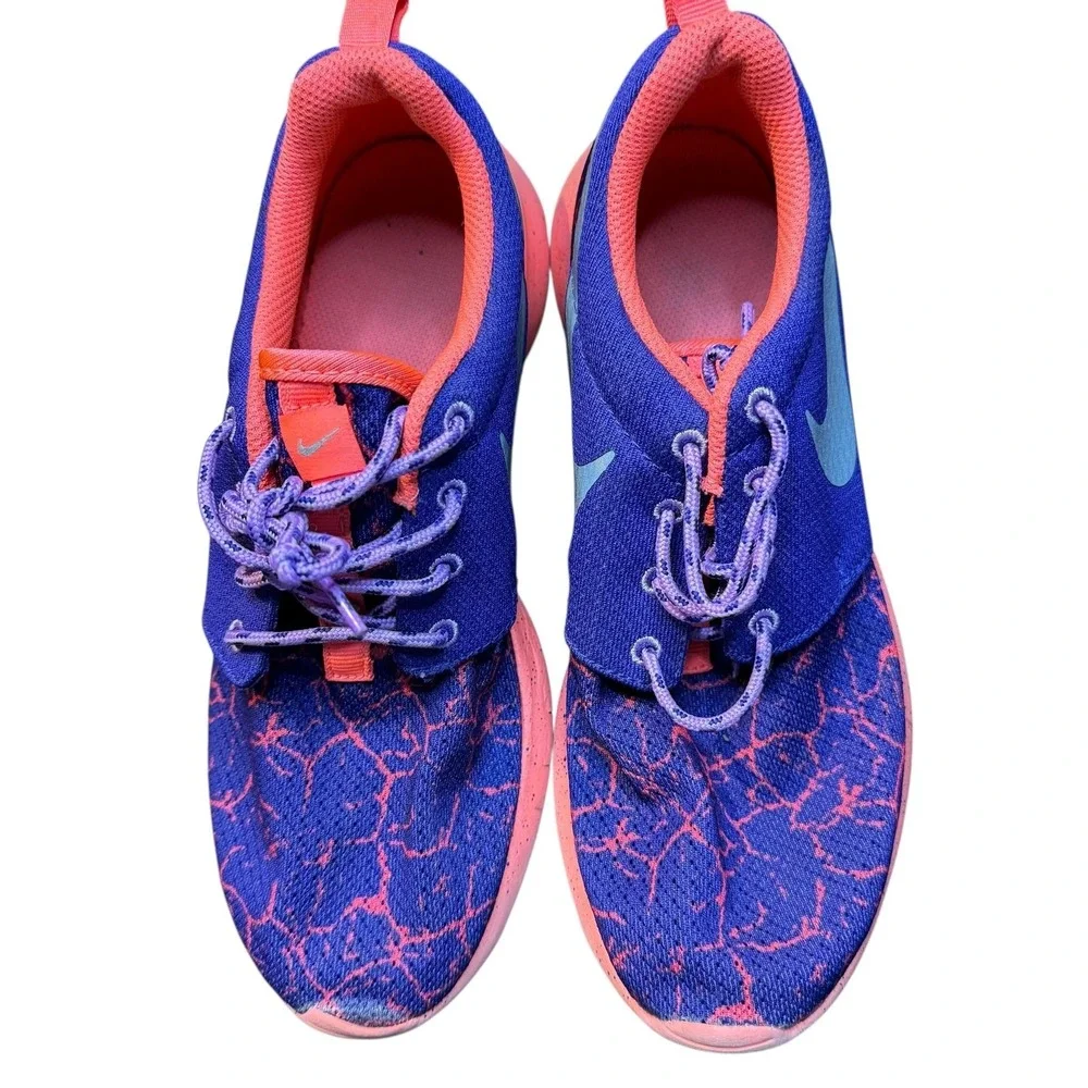 Nike Running Shoes Youth Size 6Y Purple Pink Blue Athletic 807596-501 Sneakers‎
